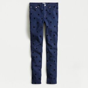 JCrew denim with black velvet polka dots!